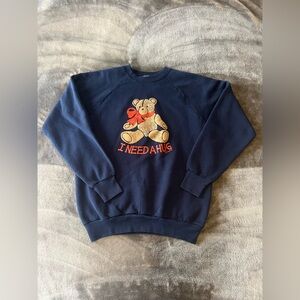 Vintage Fruit of the Loom bear crew